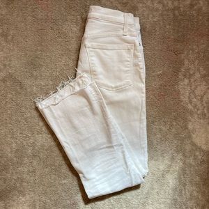 Madewell Cali-Demi Boot White Jeans